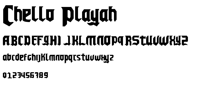 Chello Playah font